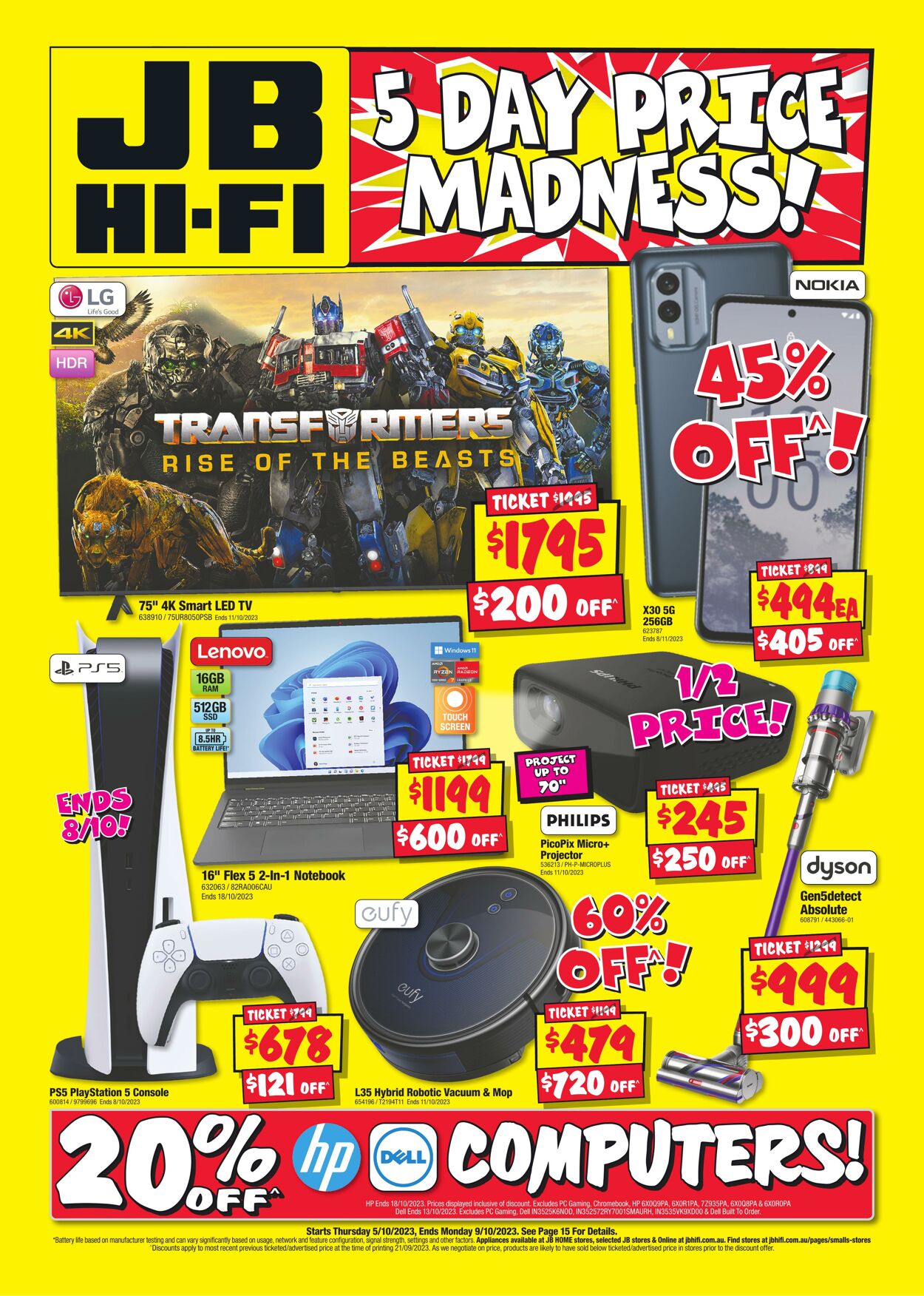 Catalogue JB Hi-Fi 05.10.2023 - 09.10.2023