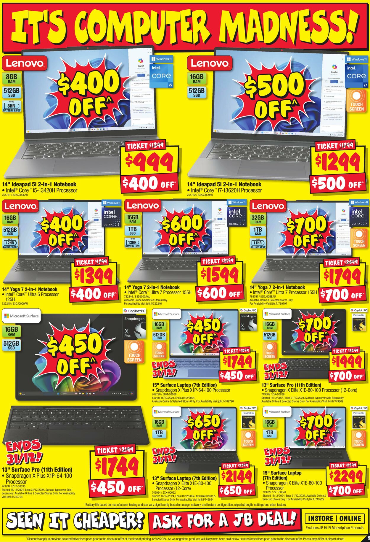 Catalogue JB Hi-Fi 12.12.2024 - 05.01.2025