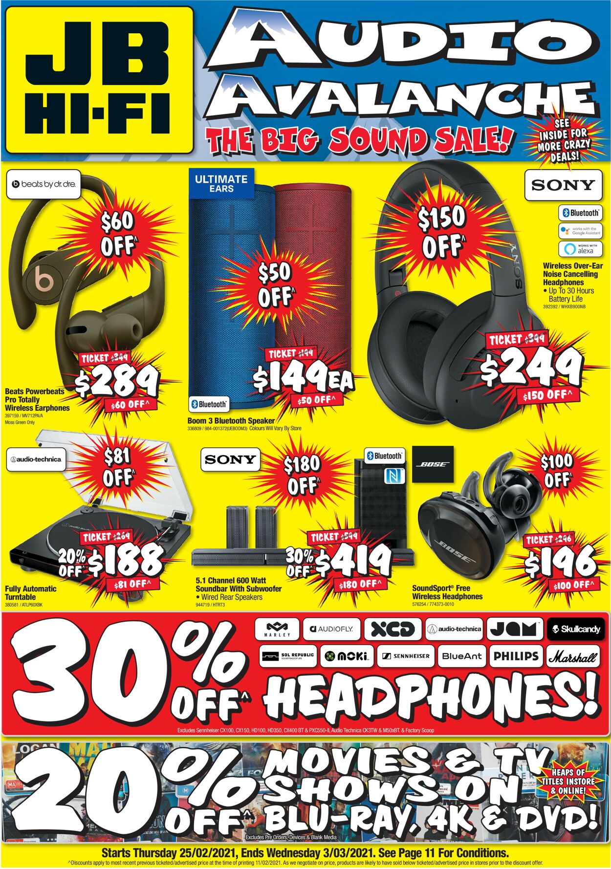 Catalogue JB Hi-Fi - JB Hi Fi - Audio Avalanche 25 Feb, 2021 - 3 Mar, 2021