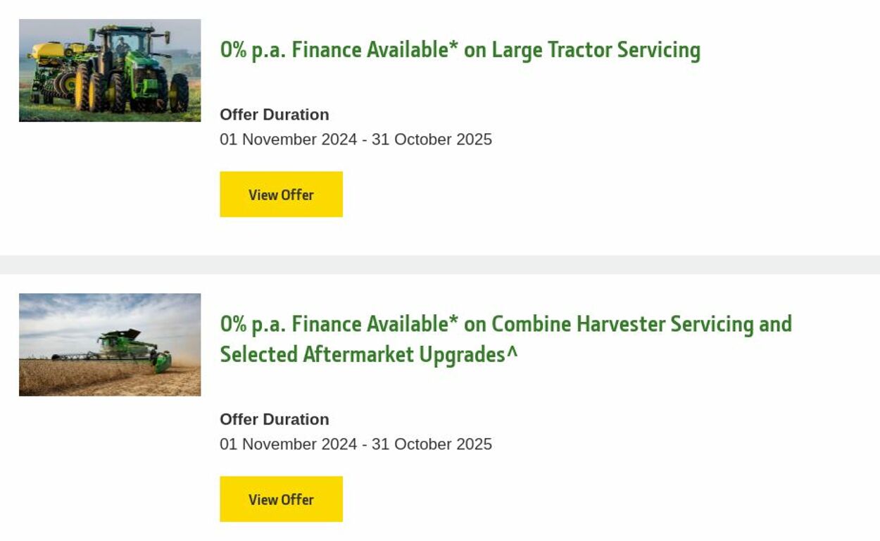 John Deere Promotional catalogues