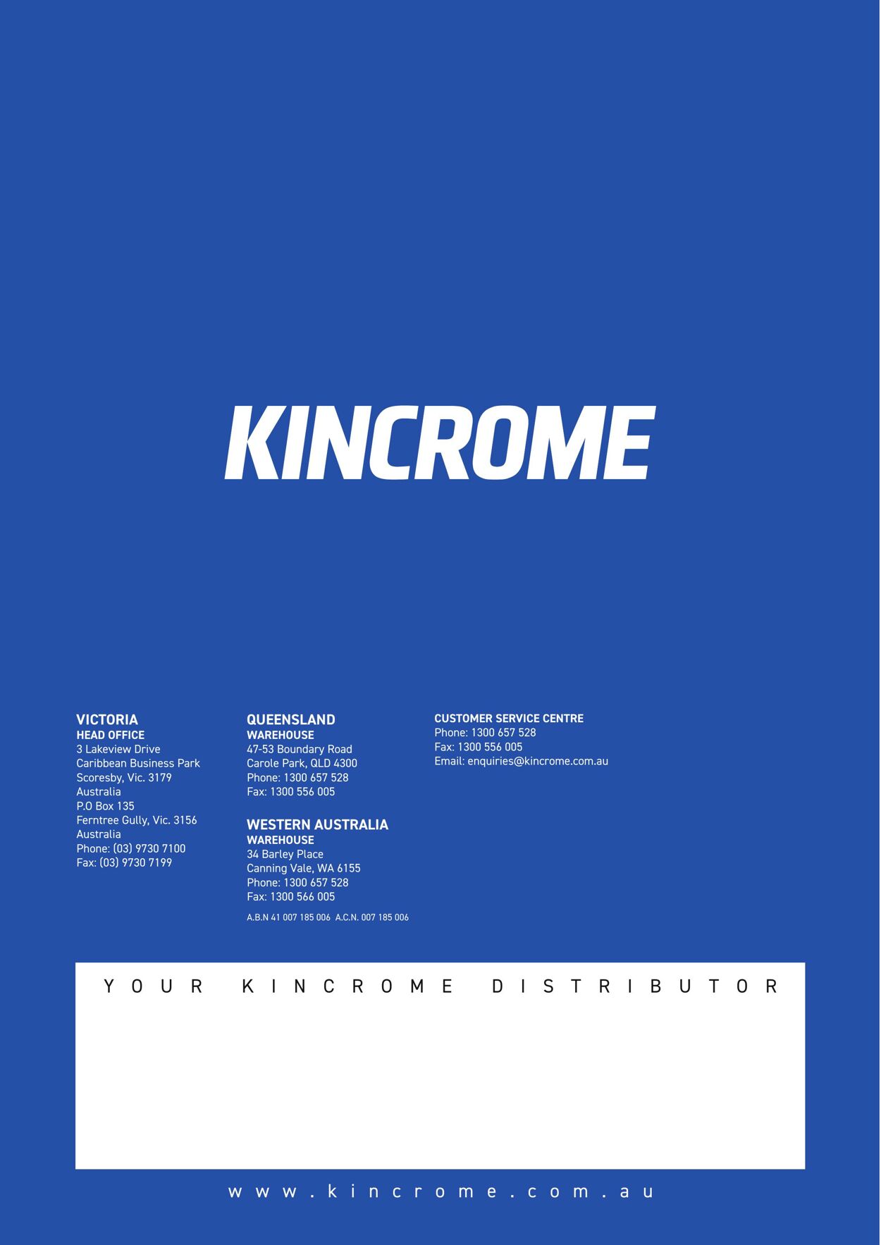 Catalogue Kincrome 01.01.2022 - 31.12.2023