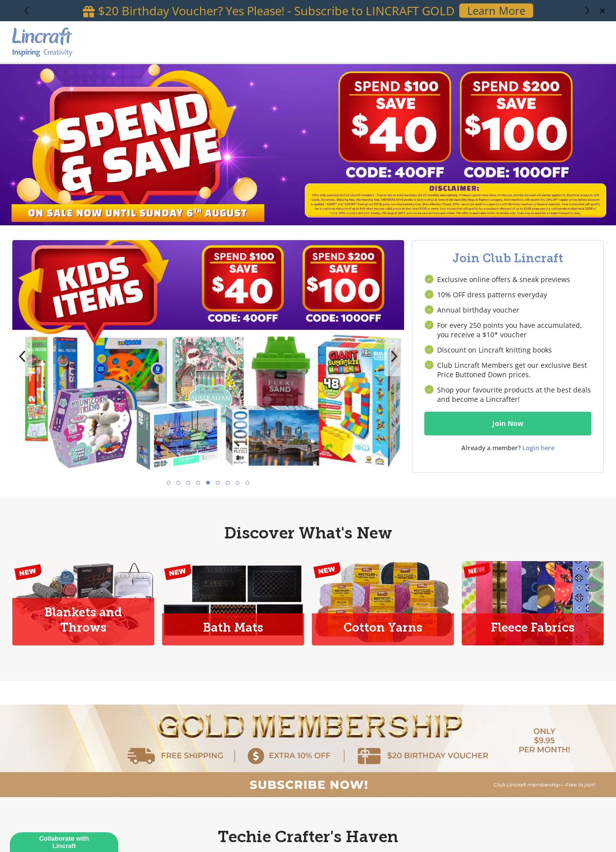 Catalogue Lincraft 31.07.2023 - 09.08.2023