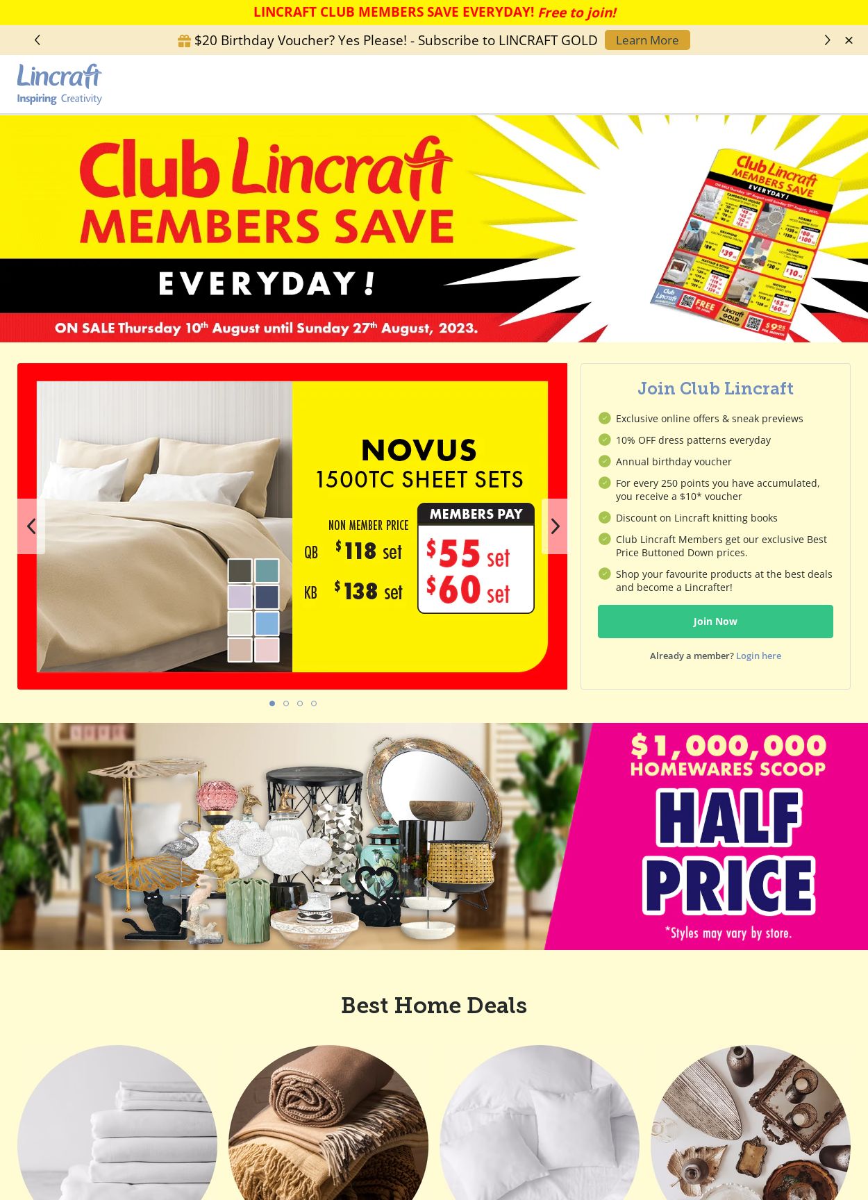 Catalogue Lincraft 14.08.2023 - 23.08.2023