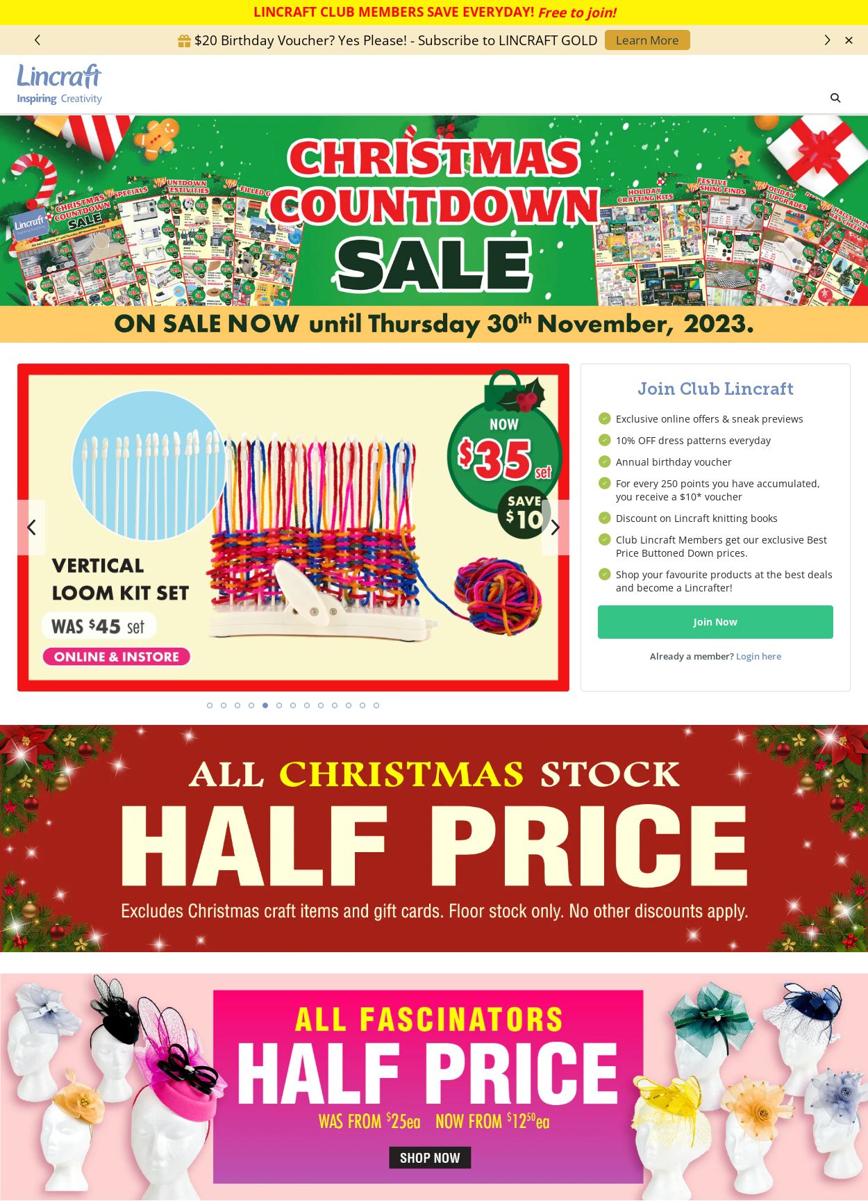 Catalogue Lincraft 06.11.2023 - 15.11.2023