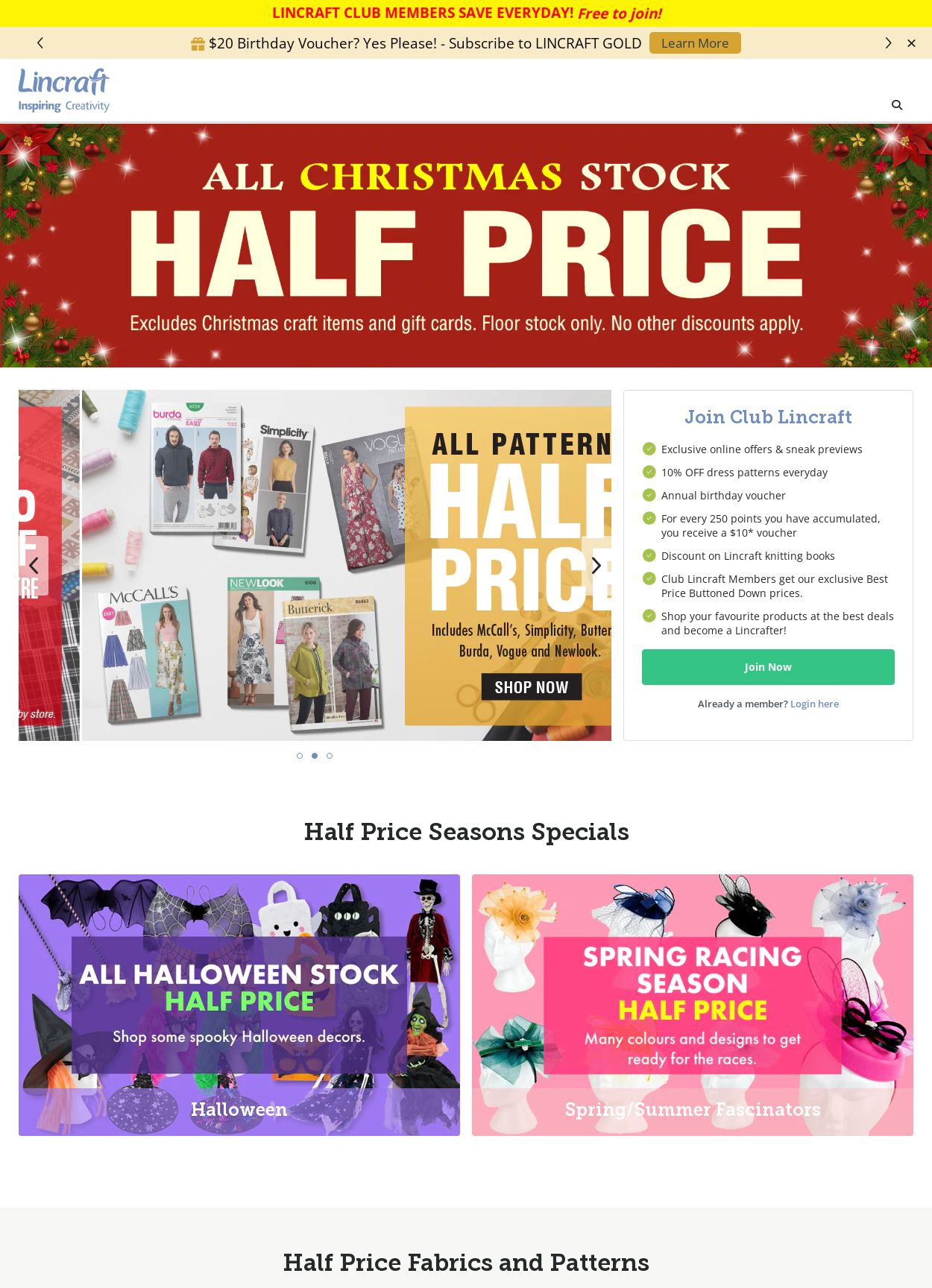 Catalogue Lincraft 23.10.2023 - 01.11.2023