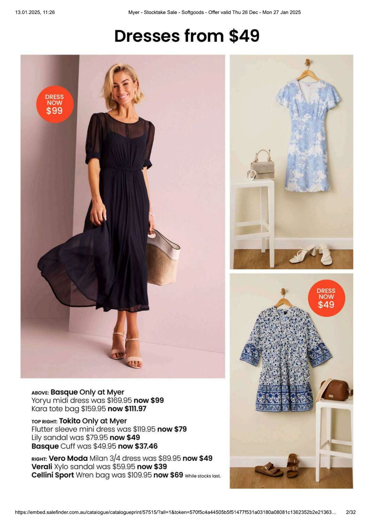 Catalogue Myer 13.01.2025 - 27.01.2025