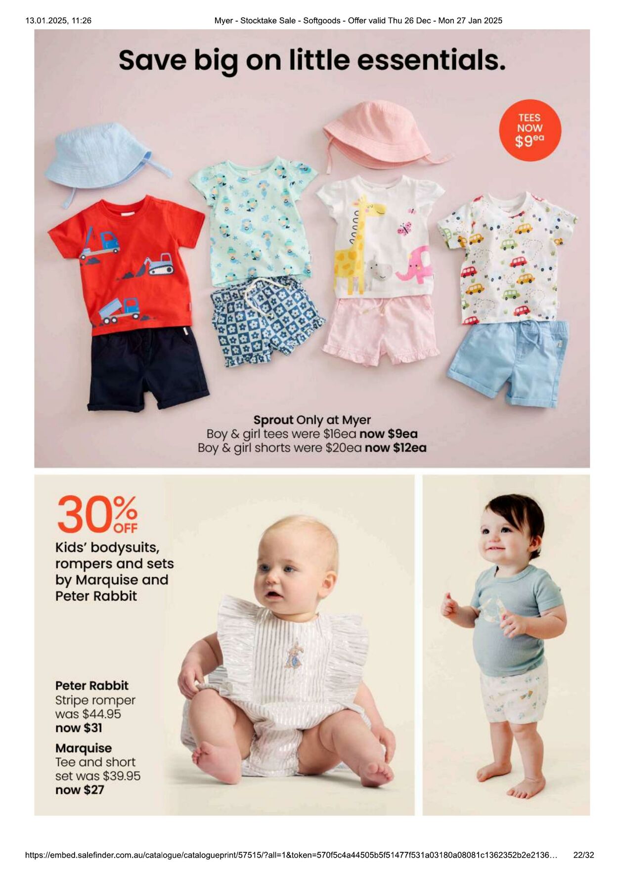 Catalogue Myer 13.01.2025 - 27.01.2025