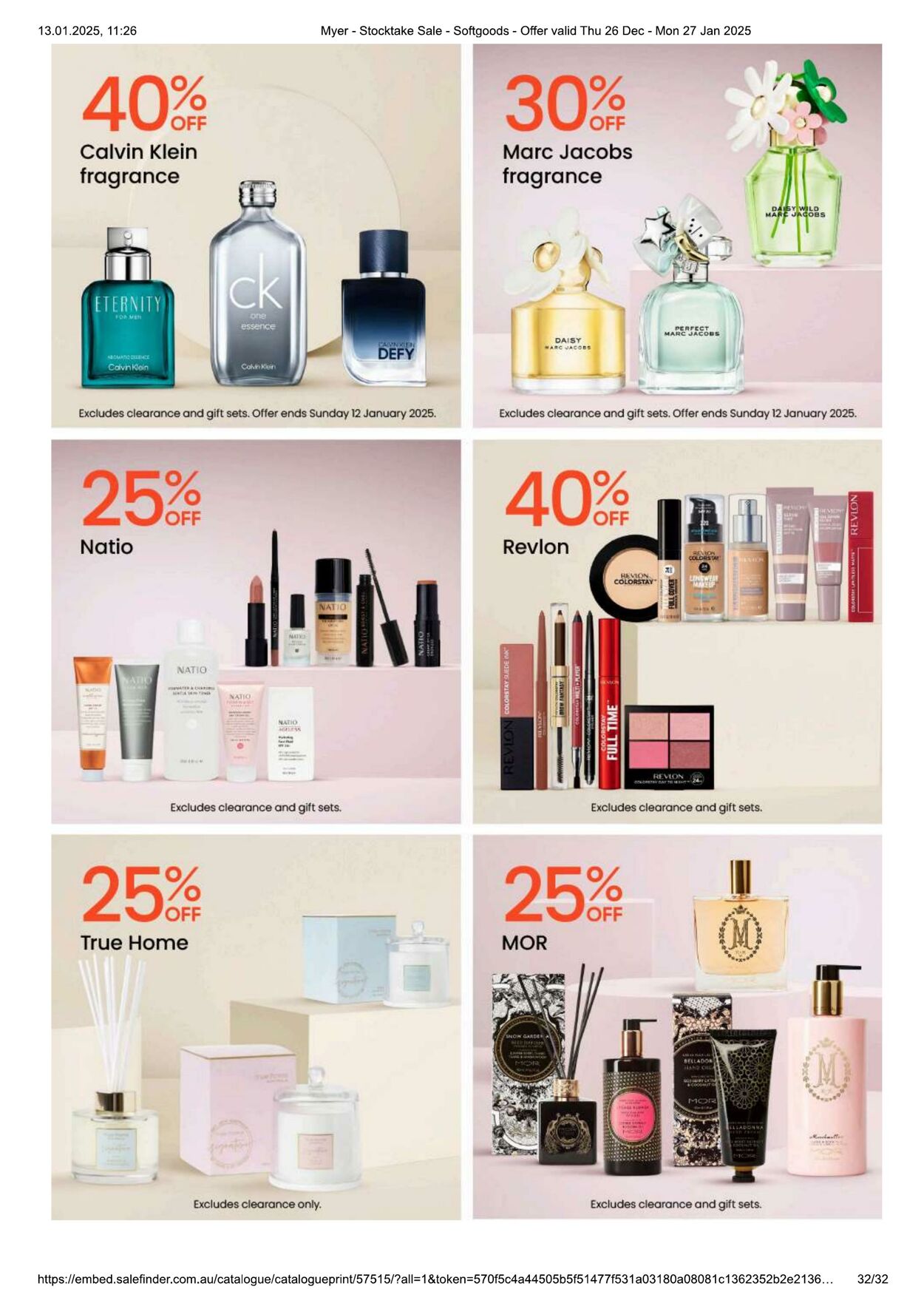 Catalogue Myer 13.01.2025 - 27.01.2025