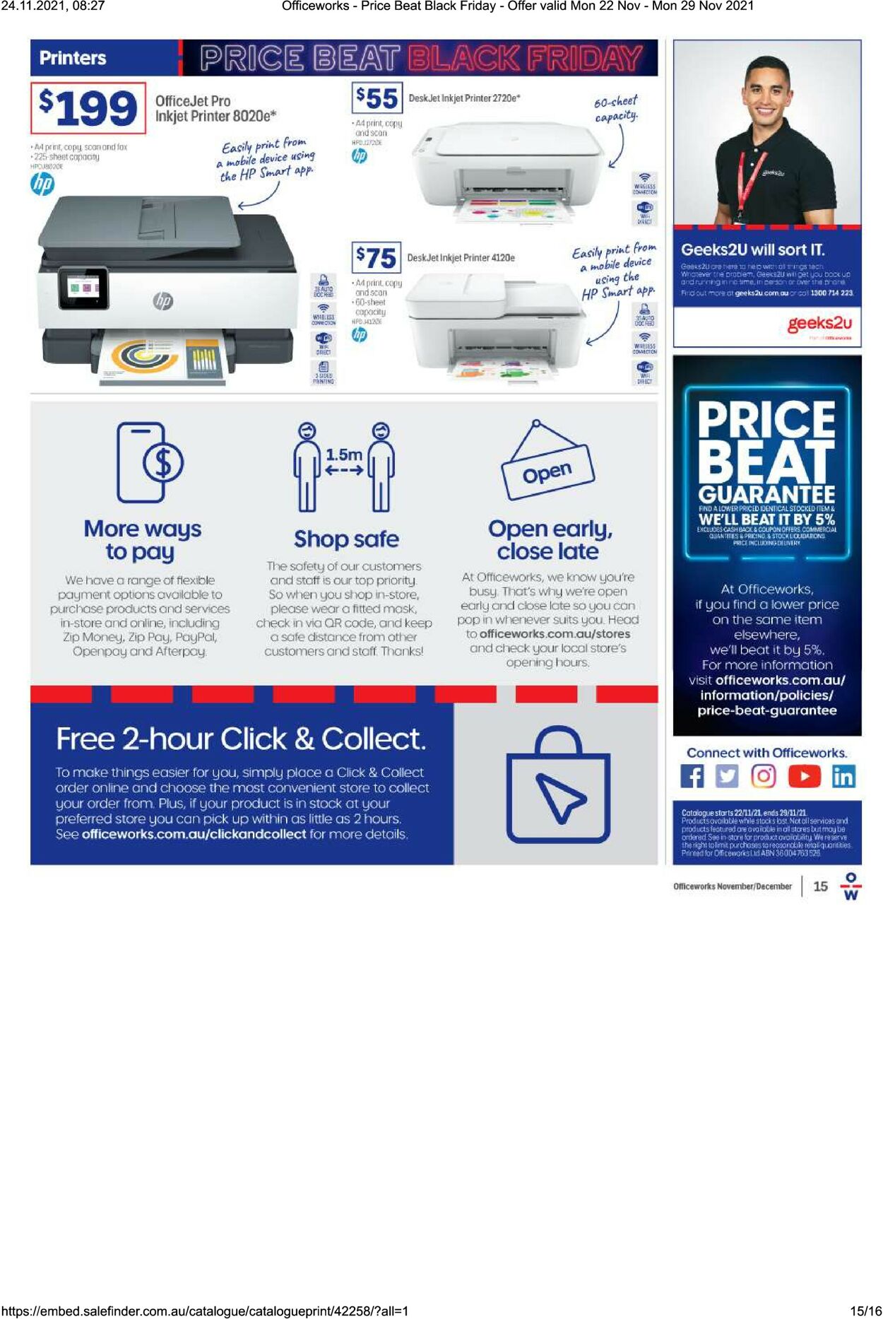 Catalogue Officeworks 22.11.2021 - 29.11.2021