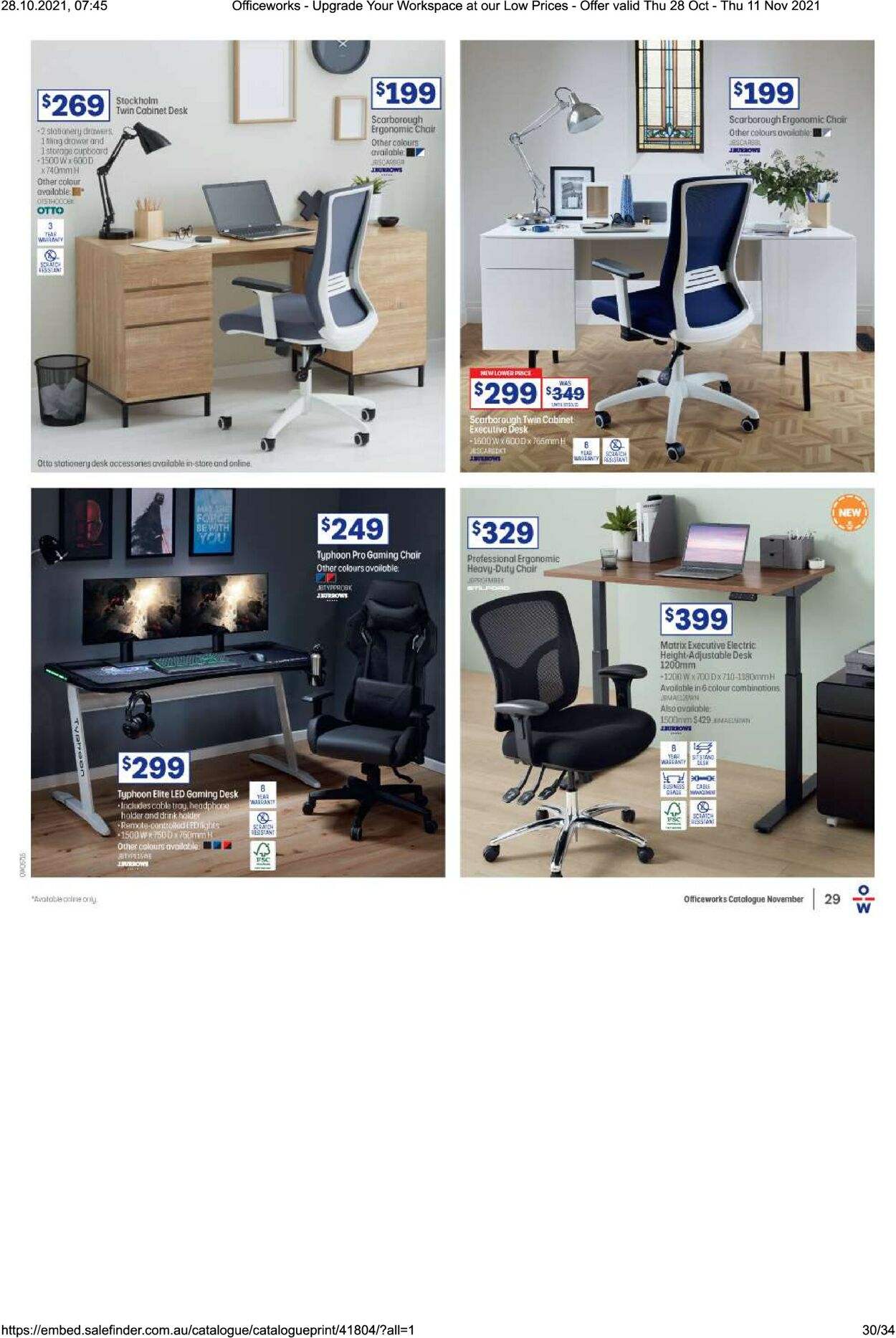 Catalogue Officeworks 28.10.2021 - 11.11.2021