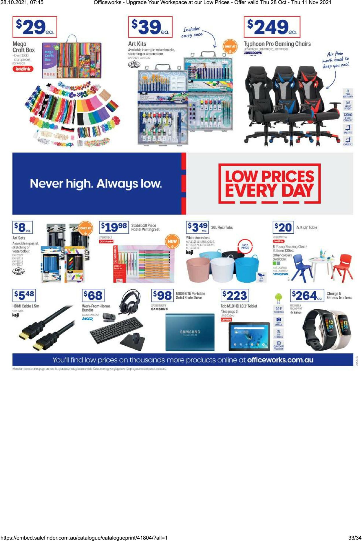 Catalogue Officeworks 28.10.2021 - 11.11.2021