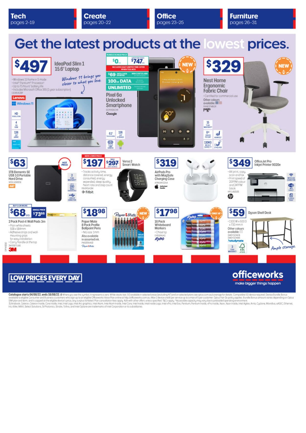 Catalogue Officeworks 04.08.2022 - 18.08.2022