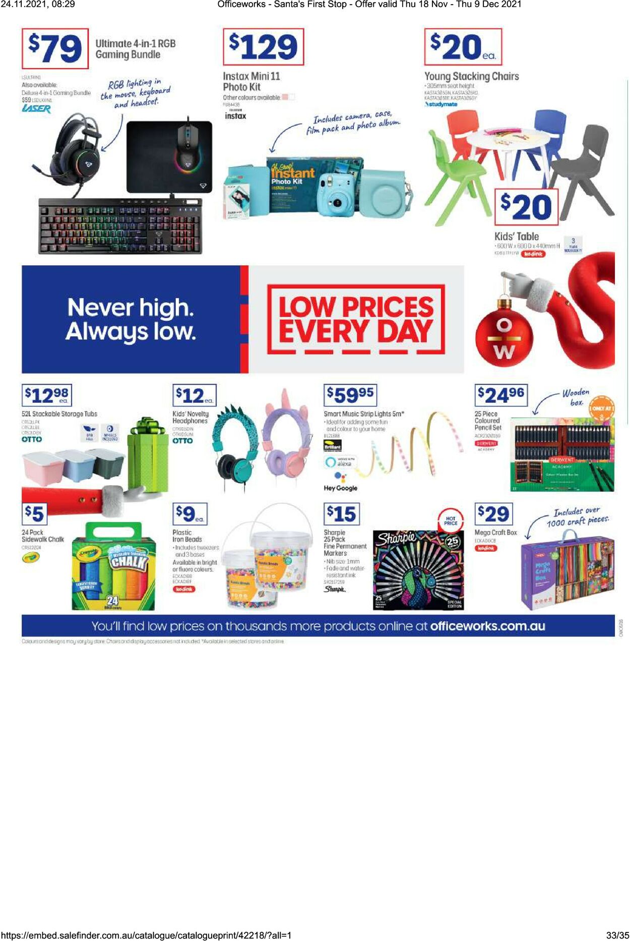 Catalogue Officeworks 18.11.2021 - 09.12.2021