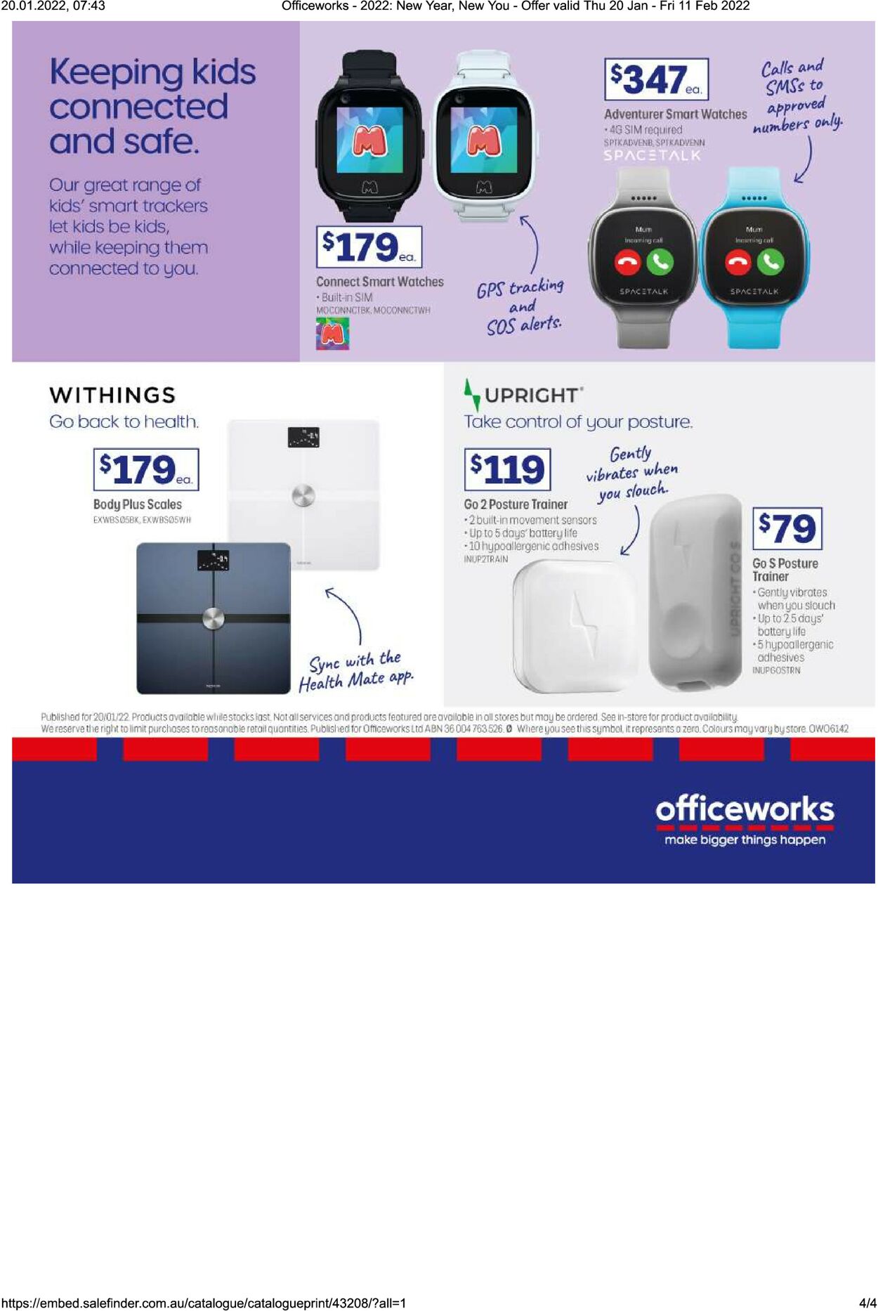 Catalogue Officeworks 20.01.2022 - 11.02.2022