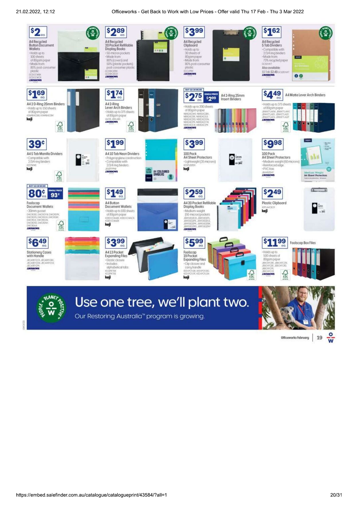 Catalogue Officeworks 17.02.2022 - 03.03.2022