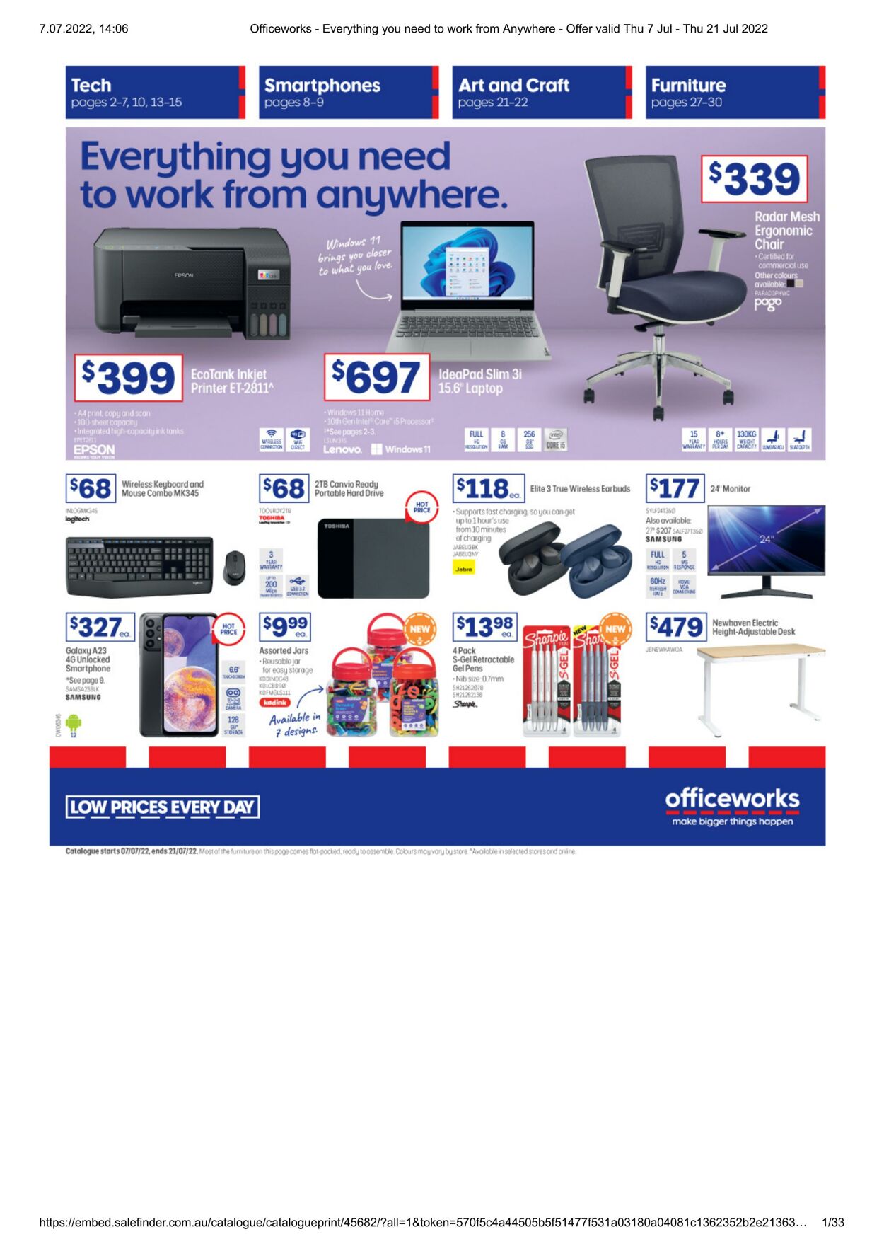 Catalogue Officeworks 07.07.2022-21.07.2022