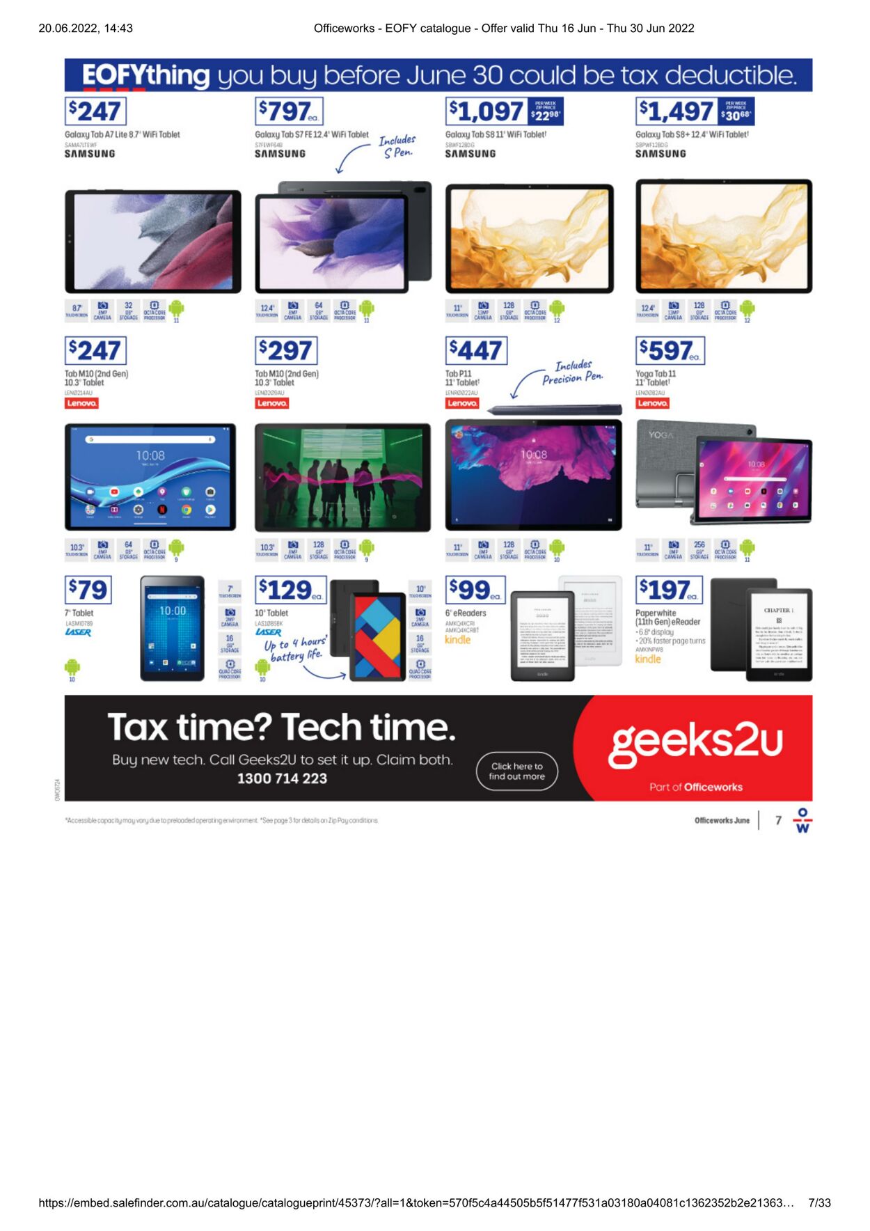 Catalogue Officeworks 16.06.2022 - 30.06.2022