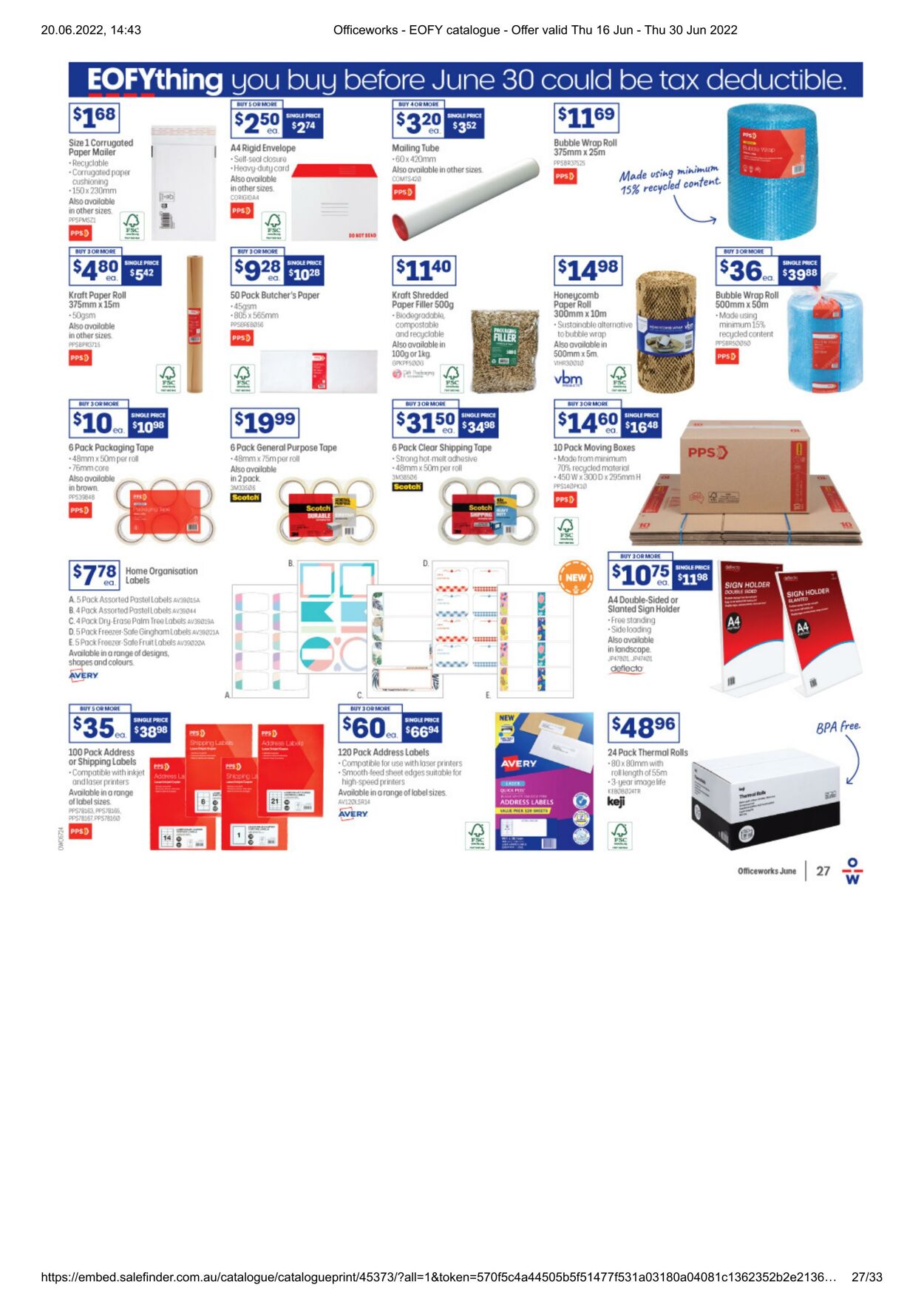Catalogue Officeworks 16.06.2022 - 30.06.2022