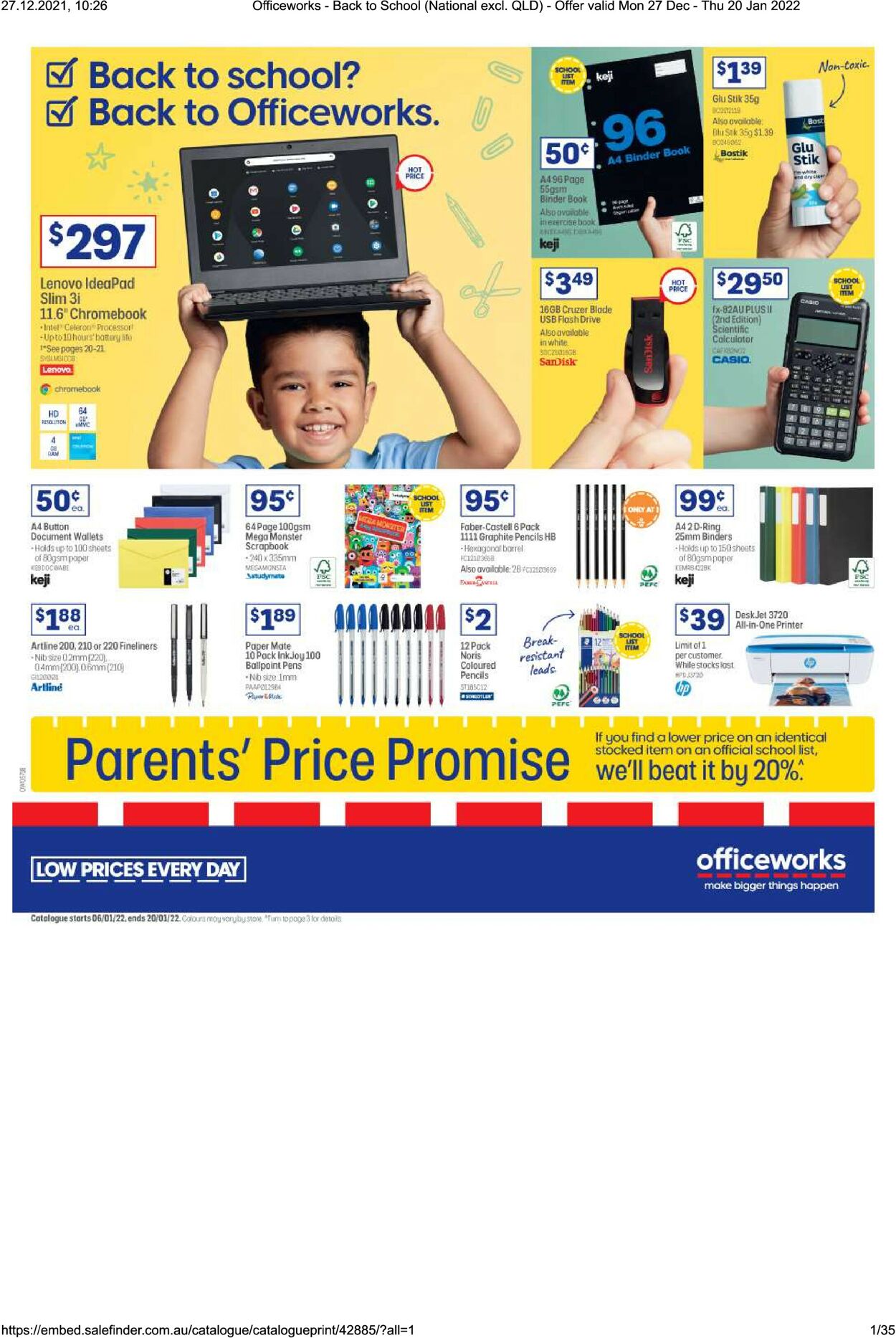 Catalogue Officeworks 27.12.2021 - 20.01.2022