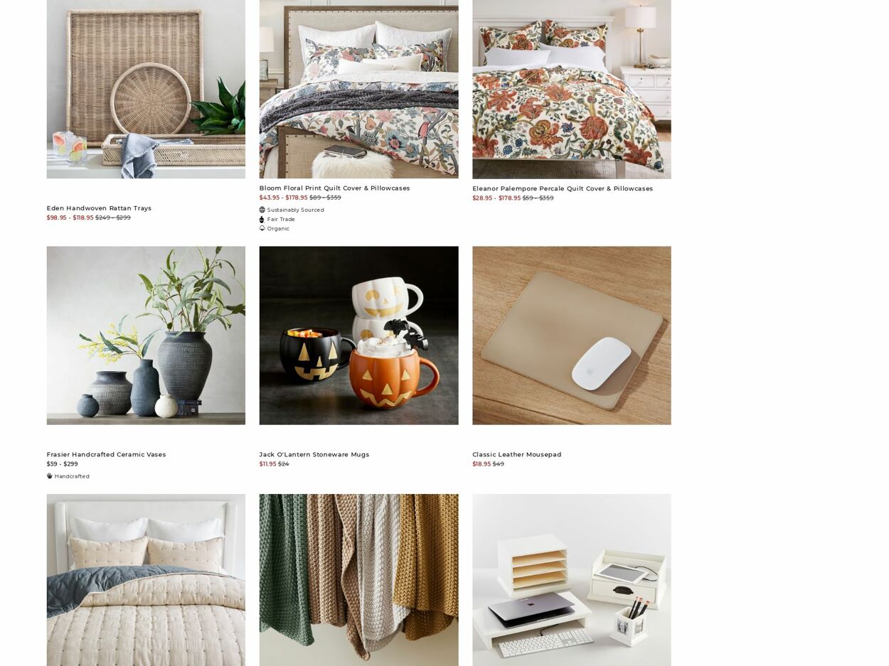 Catalogue Pottery Barn 02.10.2023 - 16.10.2023