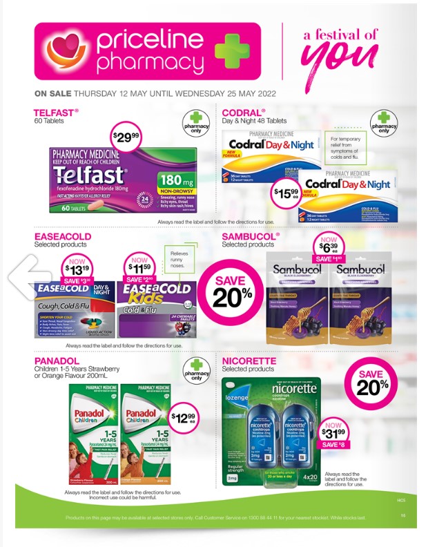 Catalogue Priceline Pharmacy 12.05.2022 - 25.05.2022