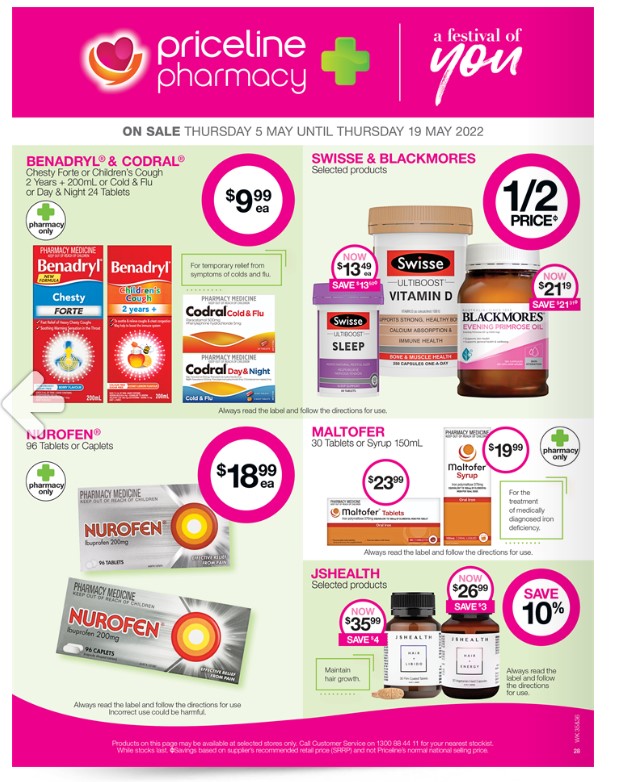 Catalogue Priceline Pharmacy 04.05.2022 - 19.05.2022