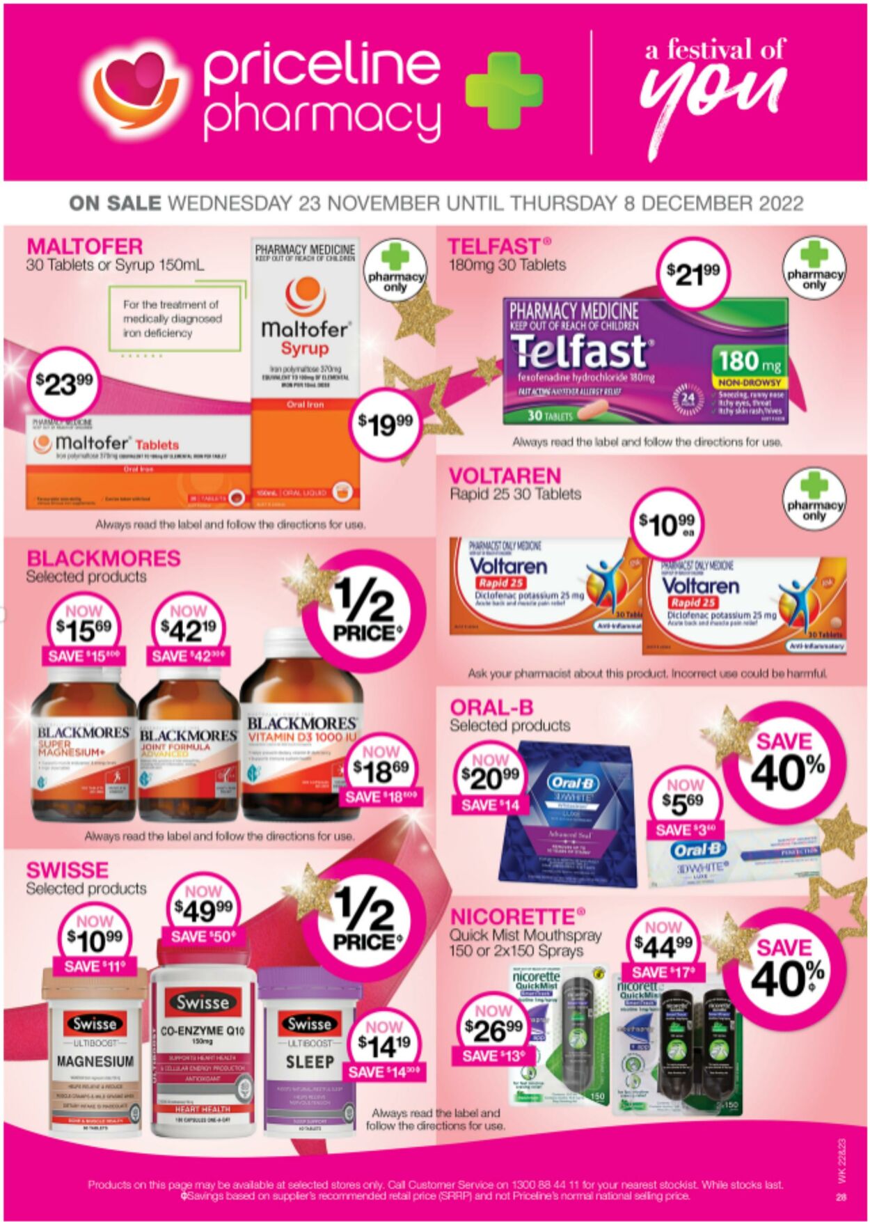 Catalogue Priceline Pharmacy 23.11.2022 - 08.12.2022