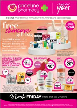 Catalogue Priceline Pharmacy 23.11.2022 - 08.12.2022