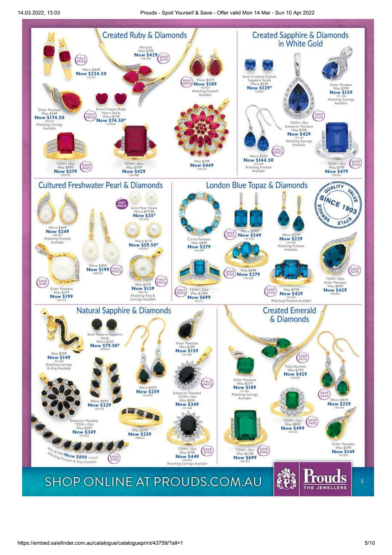 Catalogue Prouds The Jewellers 14.03.2022 - 18.04.2022