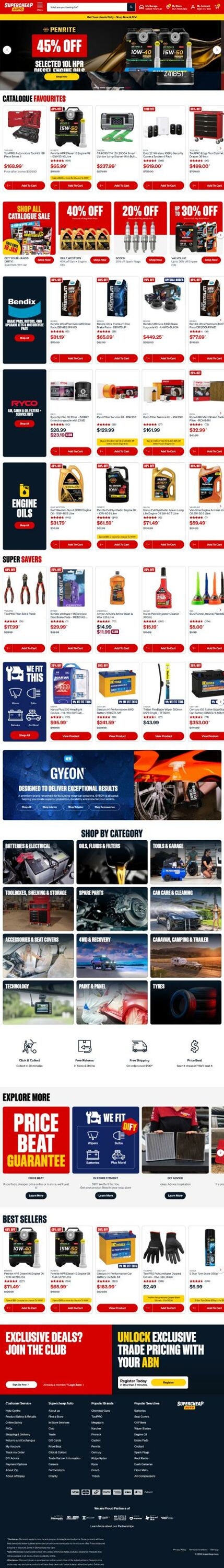 Supercheap Auto Promotional catalogues