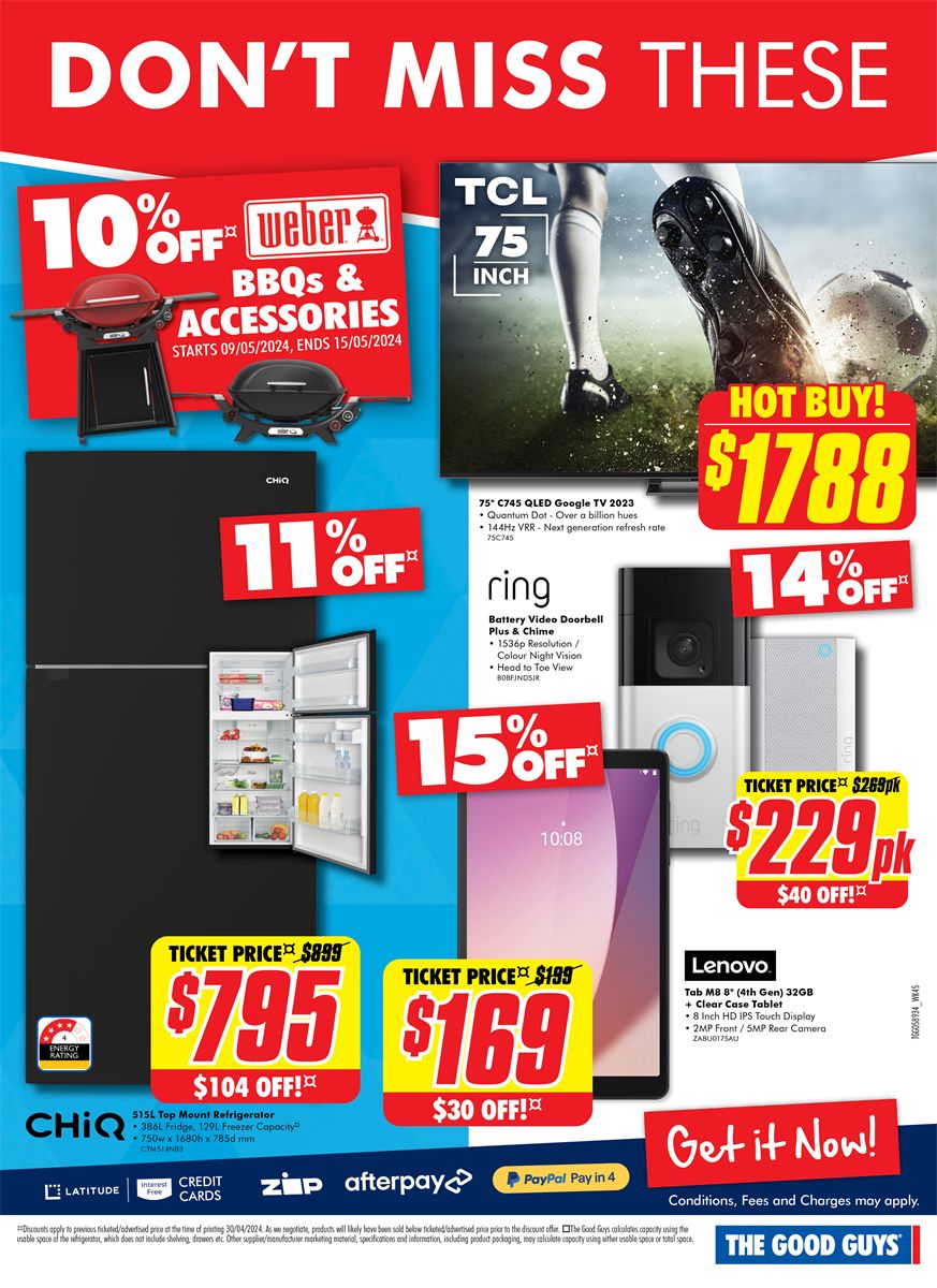 Catalogue The Good Guys 08.05.2024 - 15.05.2024