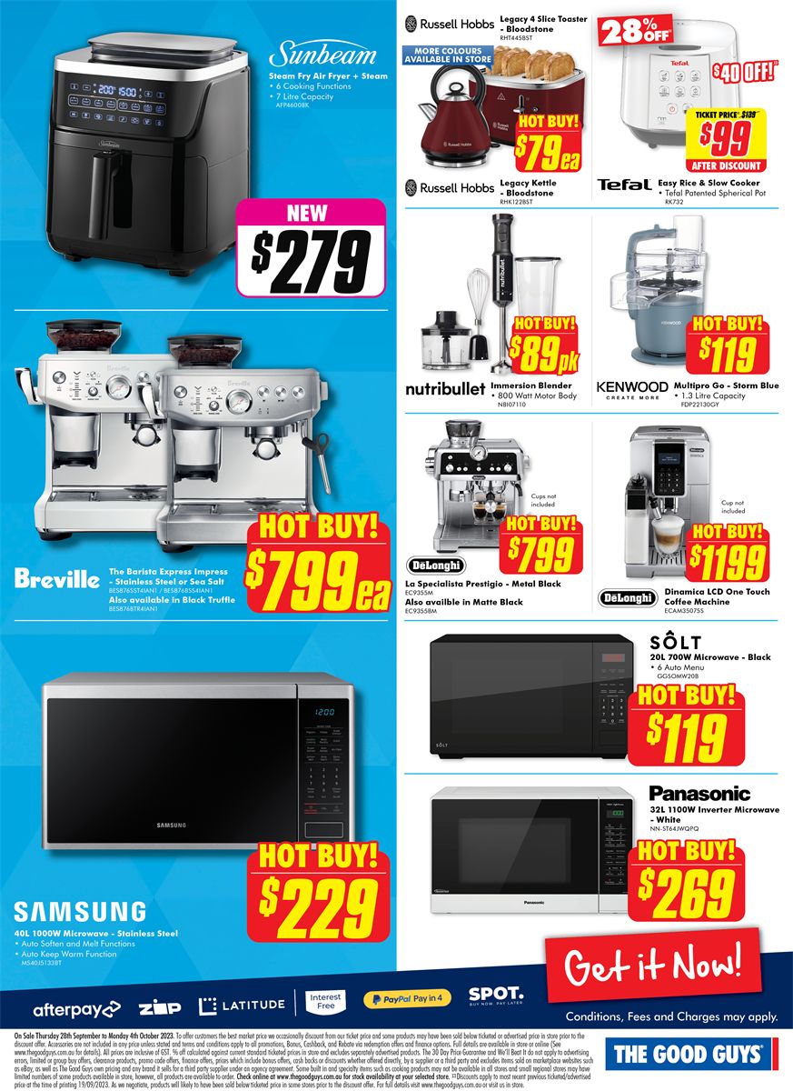 Catalogue The Good Guys 28.09.2023 - 04.10.2023
