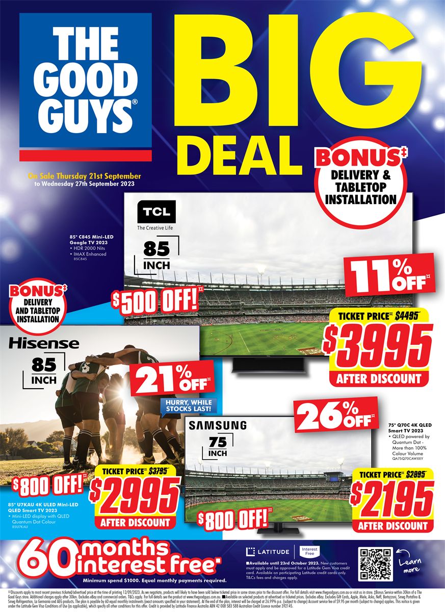 Catalogue The Good Guys 20.09.2023 - 27.09.2023