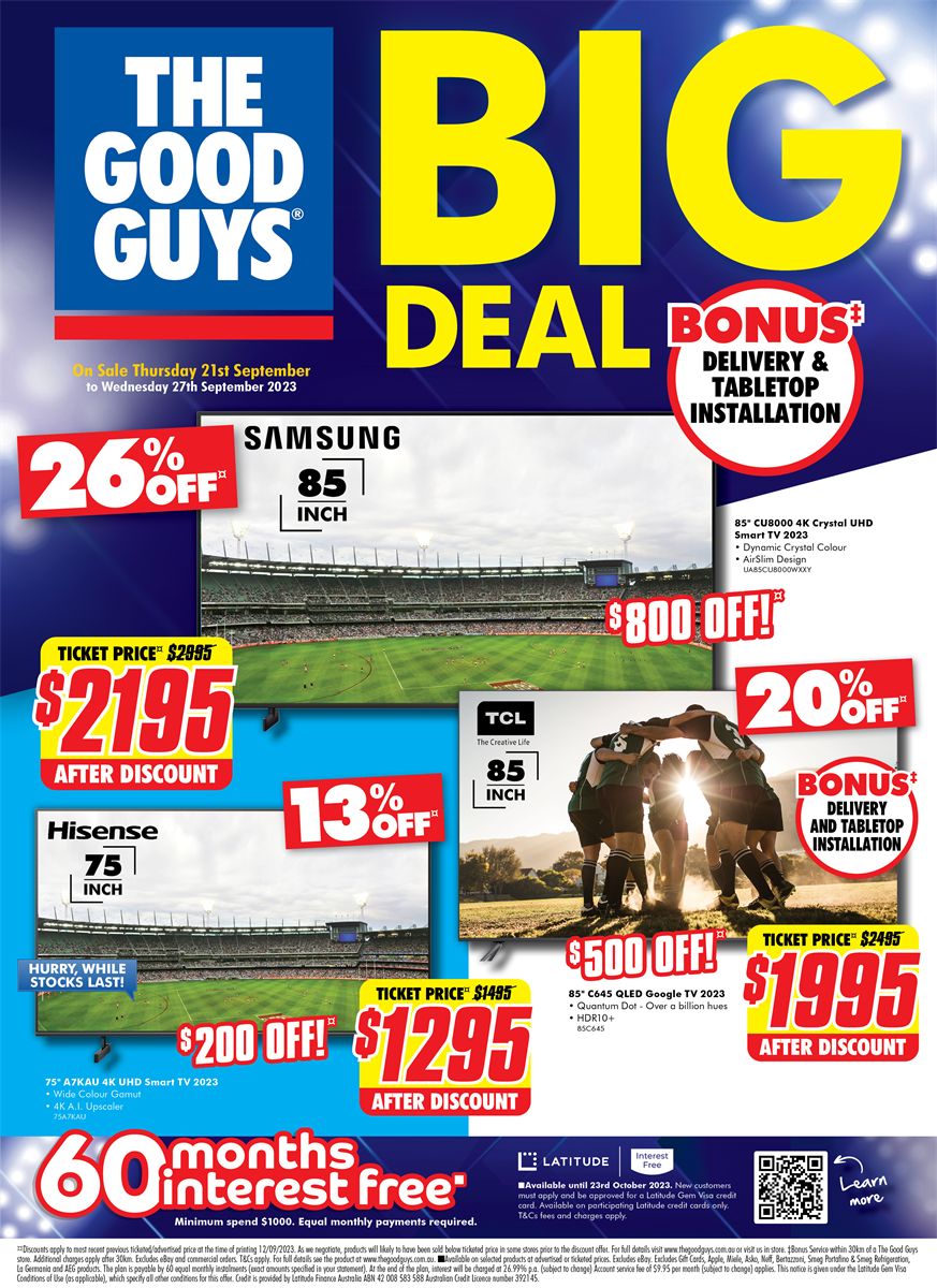 Catalogue The Good Guys 20.09.2023 - 27.09.2023