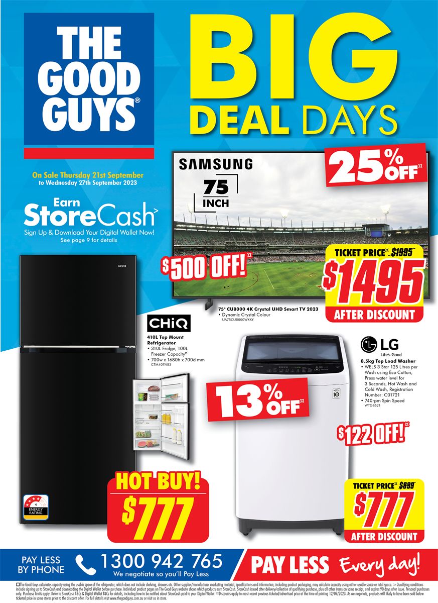 Catalogue The Good Guys 20.09.2023 - 27.09.2023