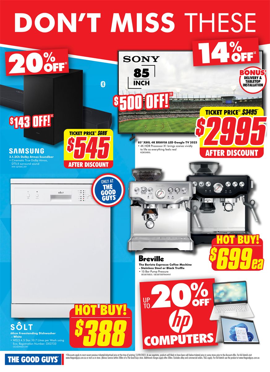 Catalogue The Good Guys 20.09.2023 - 27.09.2023