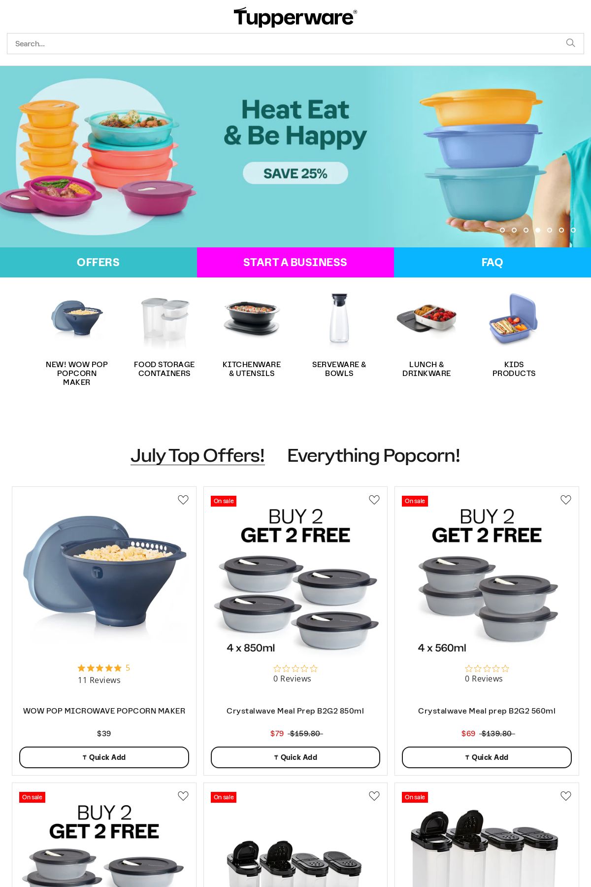Tupperware Promotional catalogues