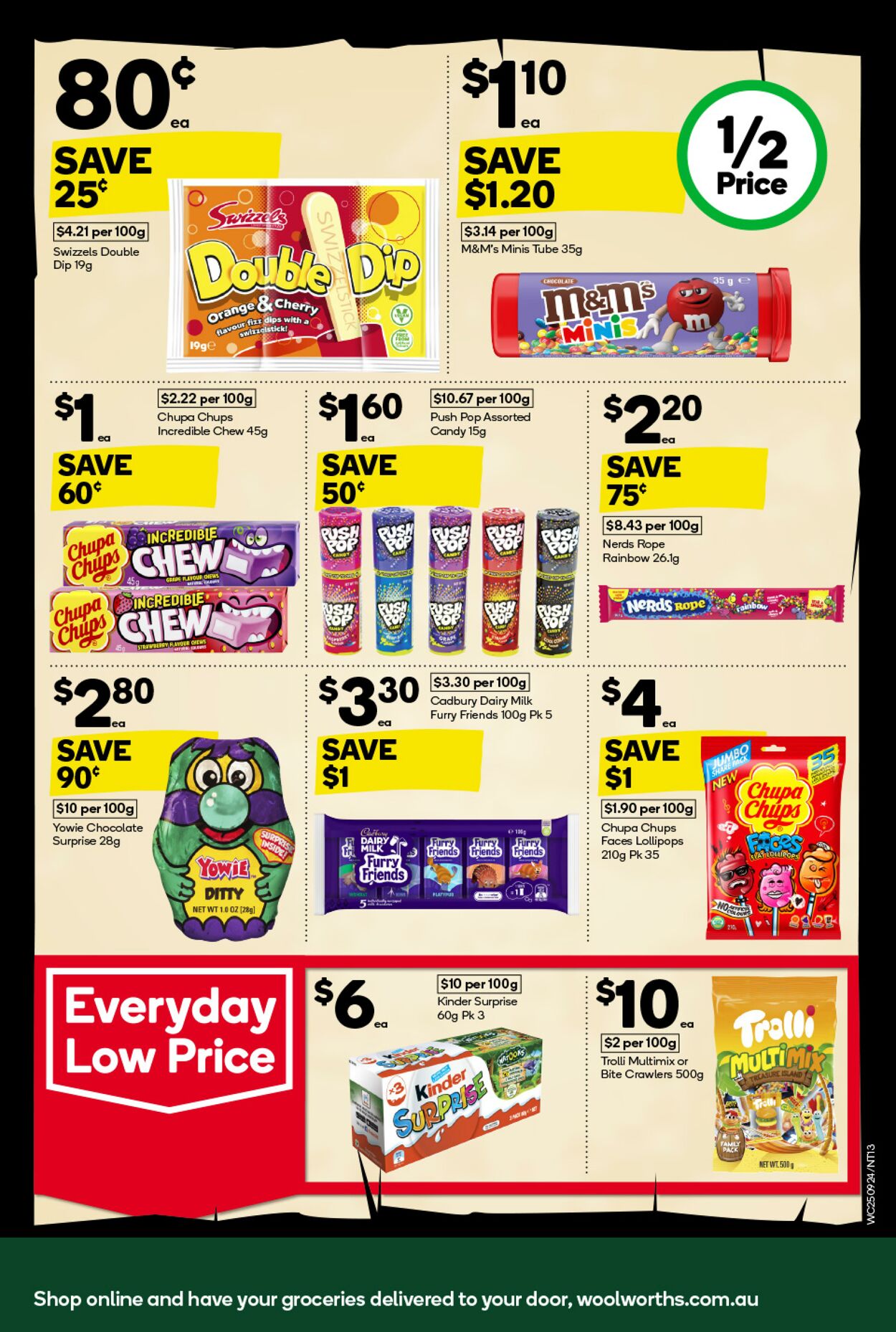 Catalogue Woolworths 25.09.2024 - 01.10.2024