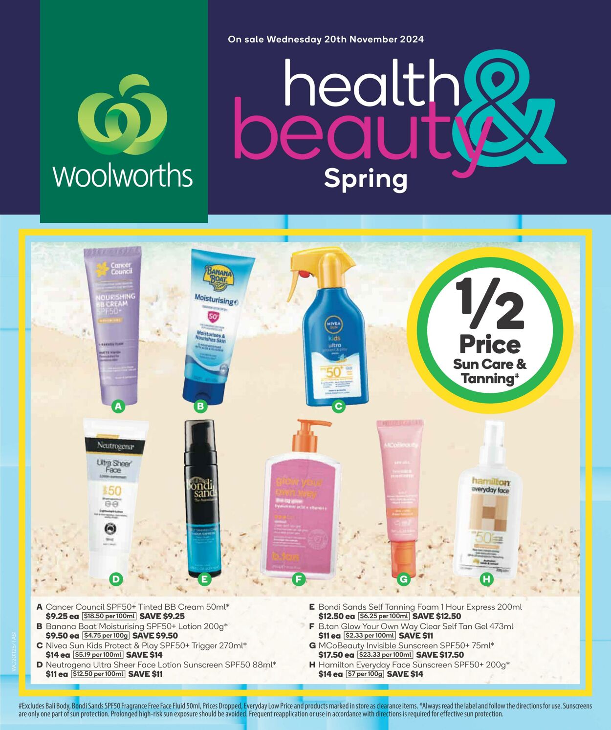 Catalogue Woolworths - Health & Beauty Catalogue TAS  20 Nov, 2024 - 26 Nov, 2024