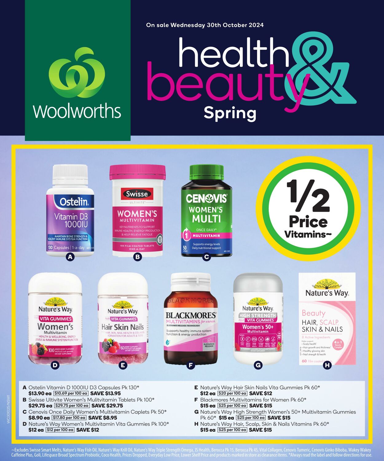 Catalogue Woolworths - Spring Health & Beauty Catalogue NSW 30 Oct, 2024 - 5 Nov, 2024