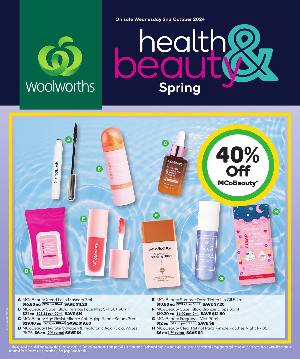 Catalogue Woolworths - Spring Health & Beauty Catalogue NSW 2 Oct, 2024 - 8 Oct, 2024