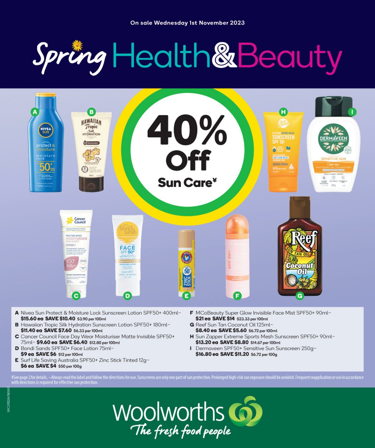 Catalogue Woolworths 01.11.2023 - 07.11.2023