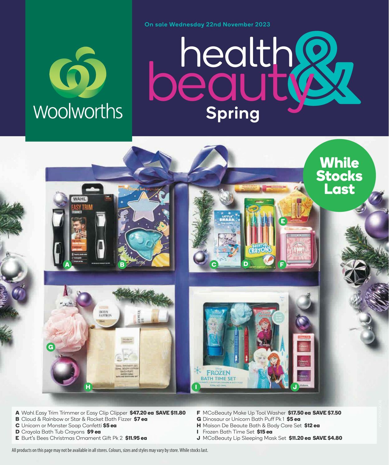 Catalogue Woolworths 22.11.2023 - 28.11.2023