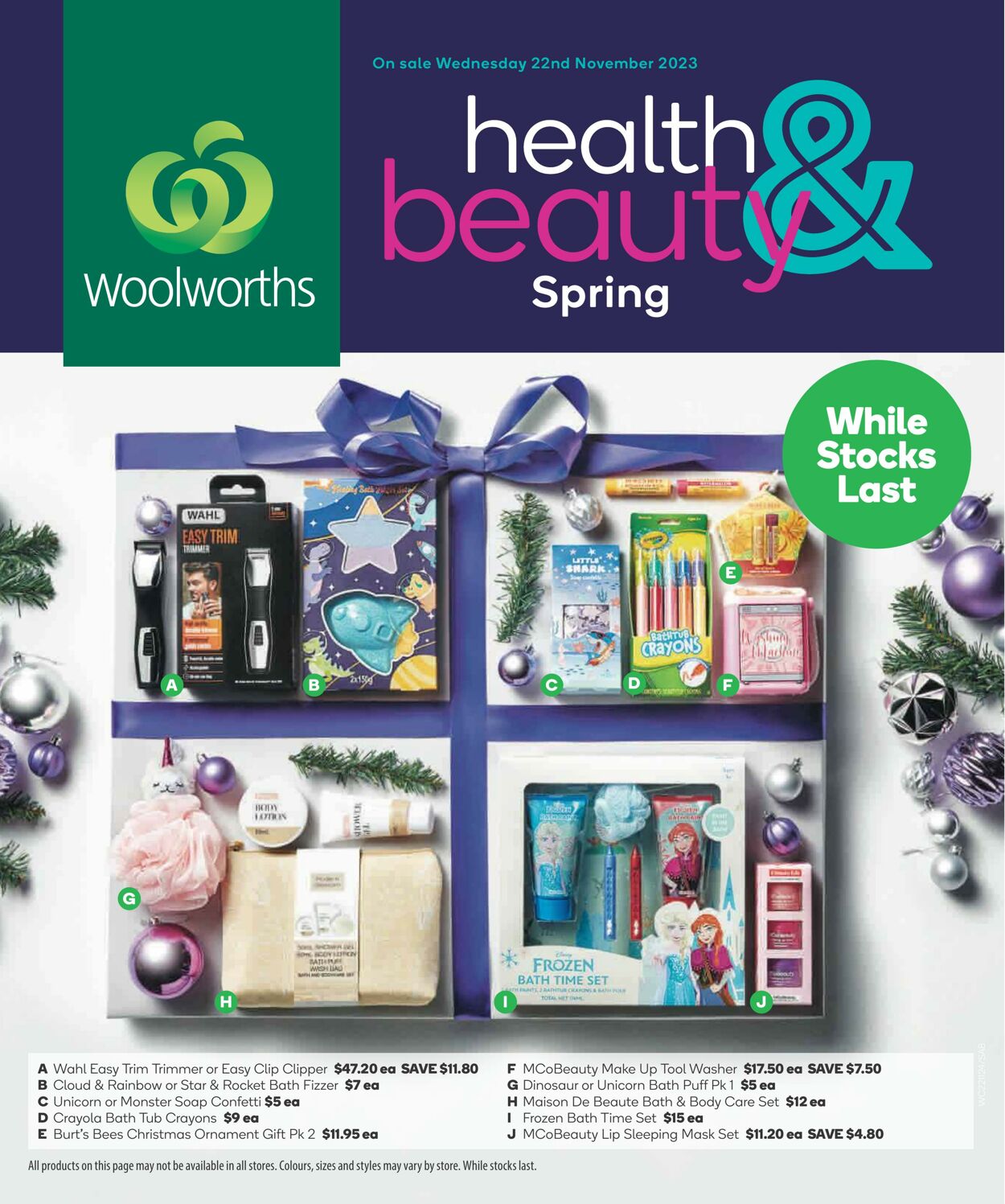 Catalogue Woolworths 22.11.2023 - 28.11.2023