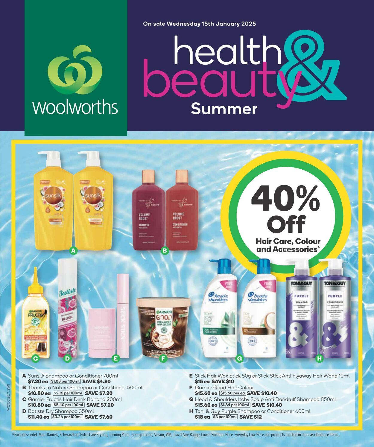 Catalogue Woolworths - Summer Health & Beauty Catalogue NSW 15 Jan, 2025 - 21 Jan, 2025