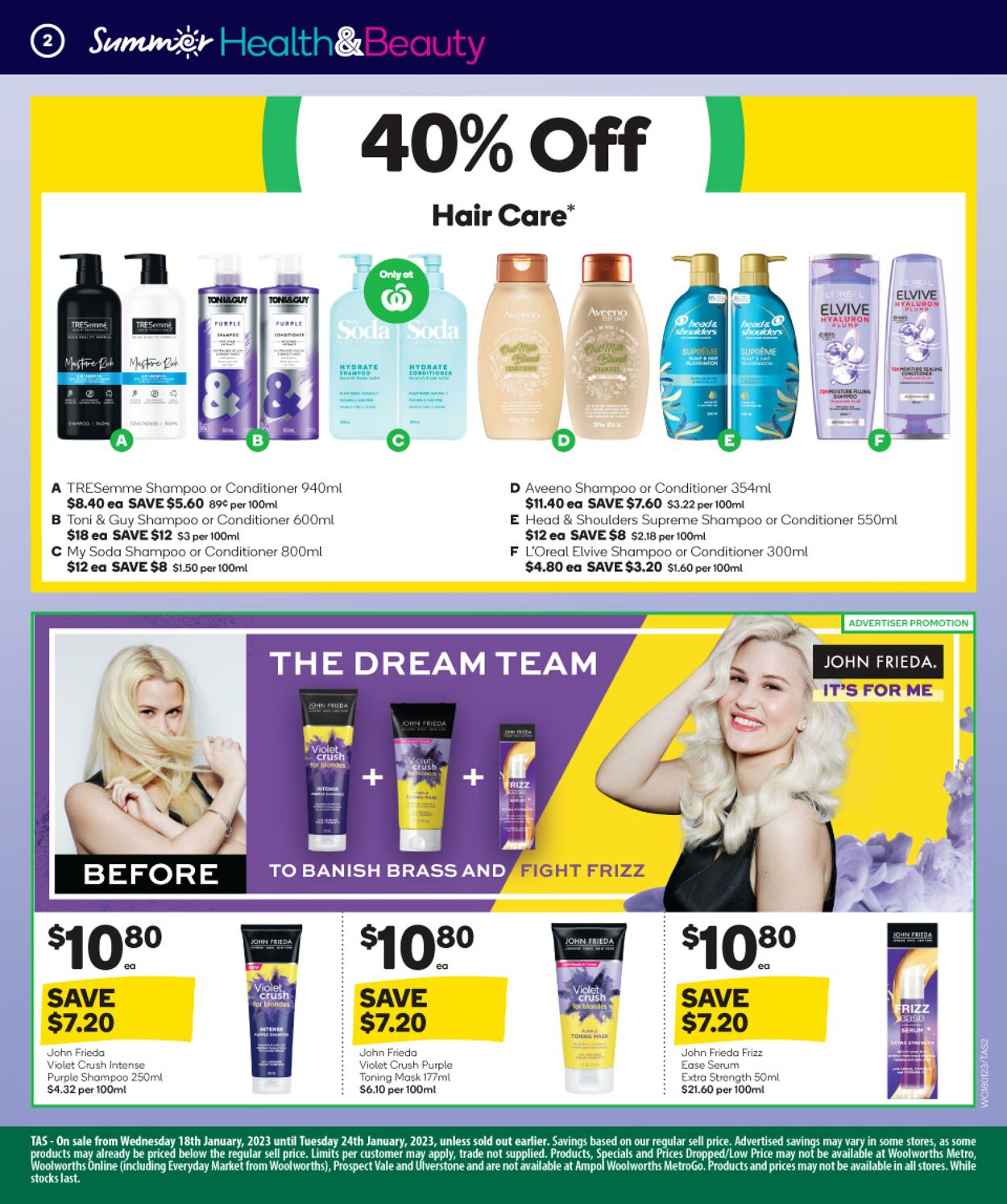 Catalogue Woolworths 18.01.2023 - 24.01.2023