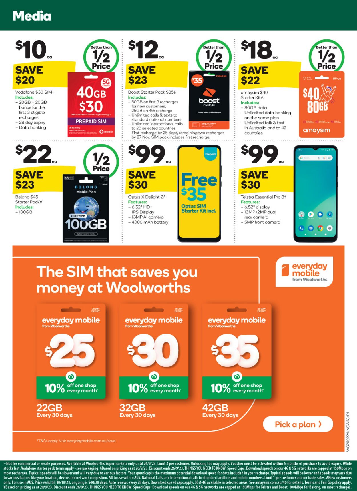 Catalogue Woolworths 20.09.2023 - 26.09.2023