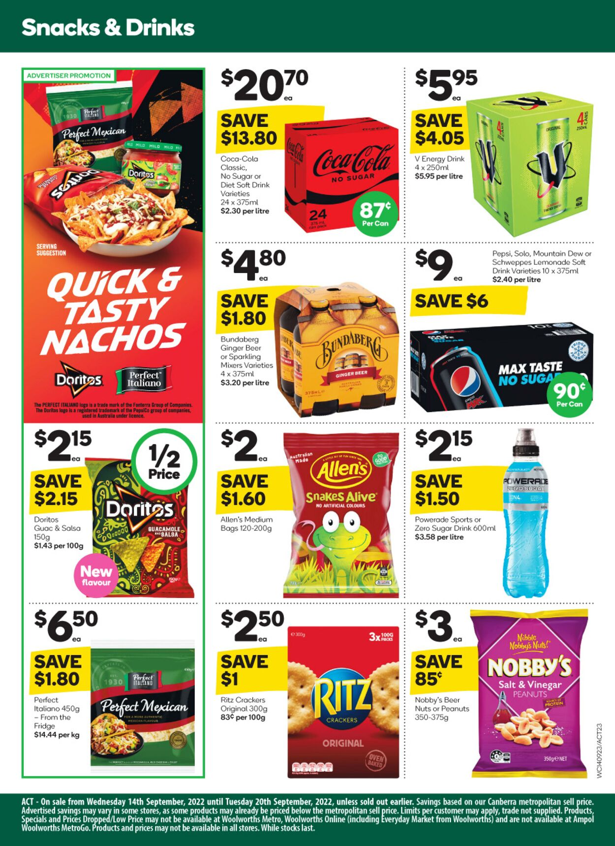 Catalogue Woolworths 14.09.2022 - 20.09.2022