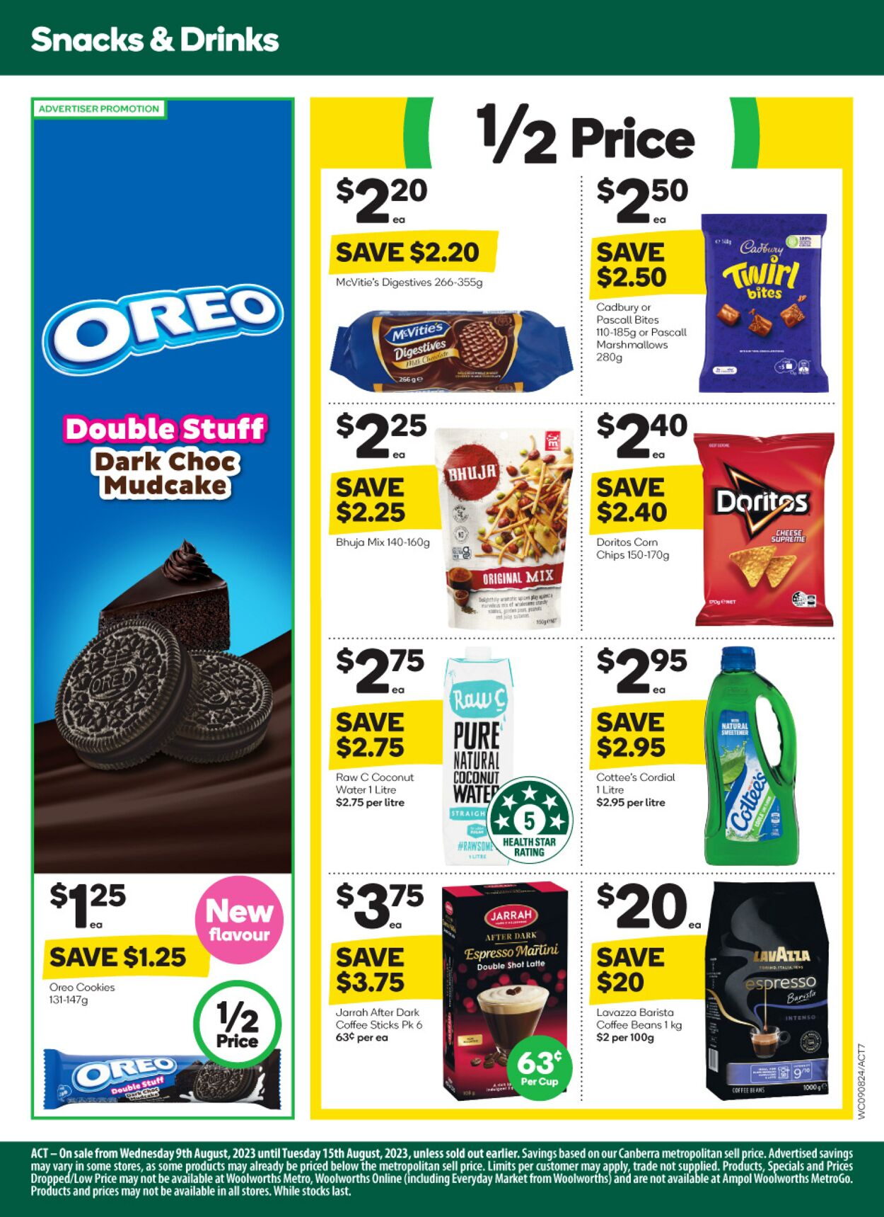 Catalogue Woolworths 09.08.2023 - 15.08.2023