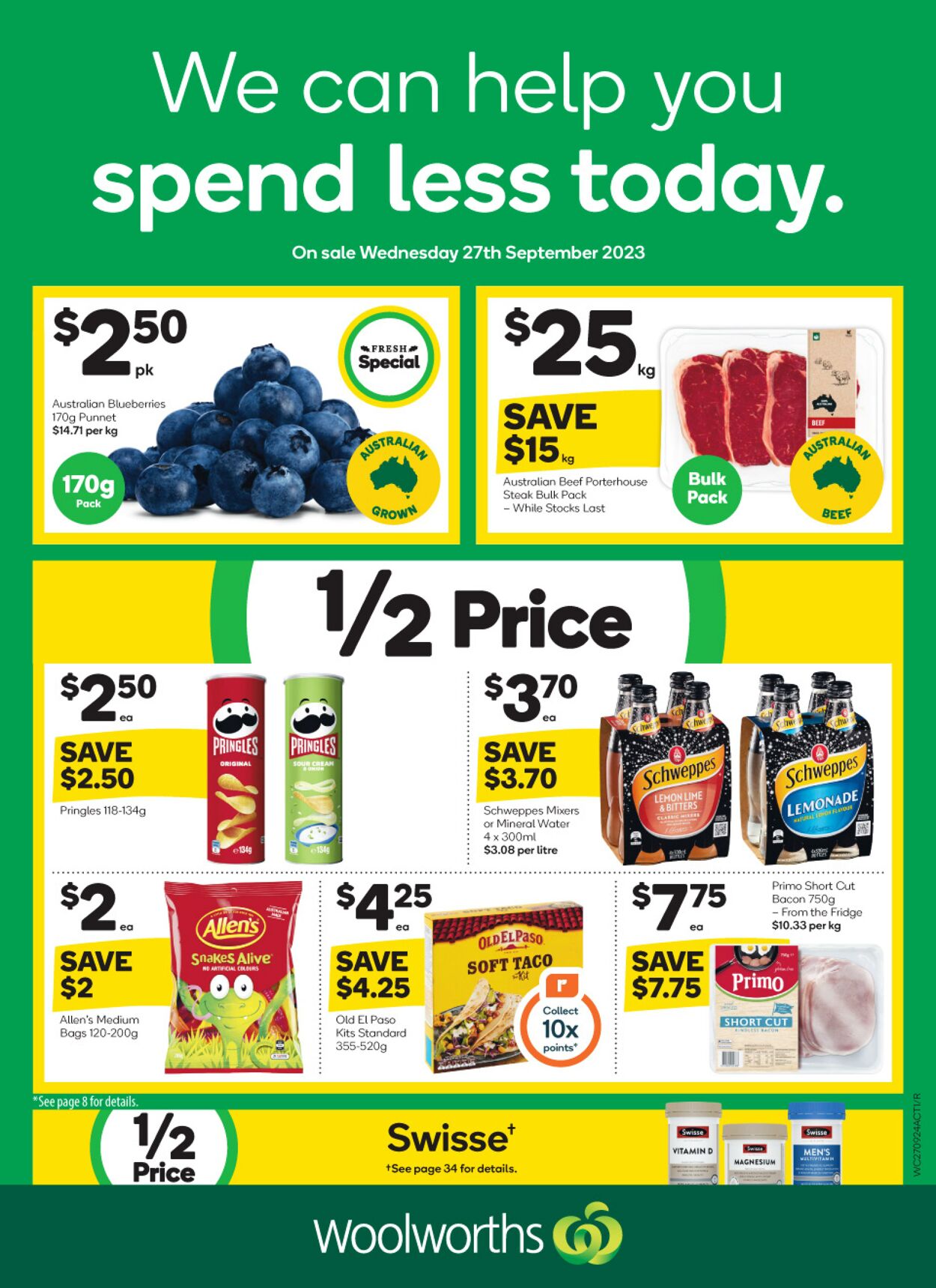 Catalogue Woolworths - Weekly Specials Catalogue ACT 27 Sep, 2023 - 3 Oct, 2023